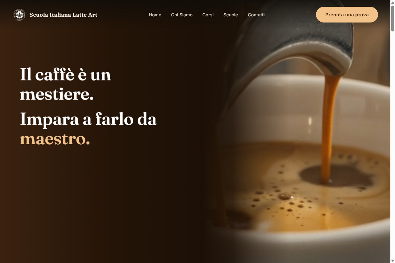 Anteprima del sito Scuola Italiana Latte Art